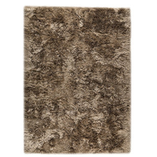 Hoisington Handmade Shag Brown Area Rug