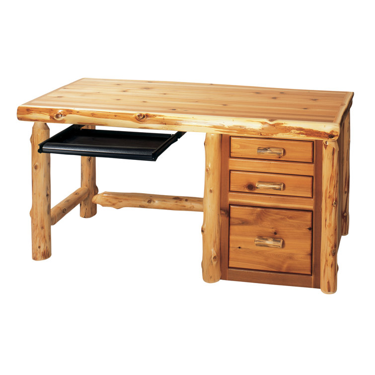 Traditional Cedar Log Writing Desk