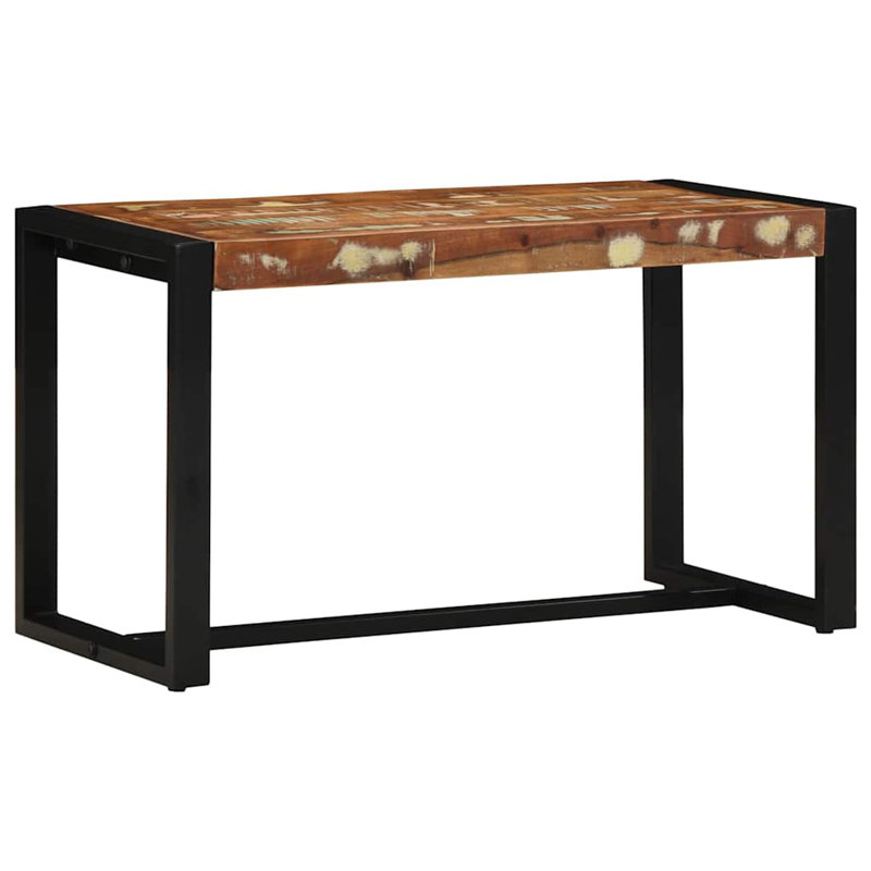 Bench 35x45 Cm Solid Rough Wood Mango, Black/Multicolour Brown, 45cm H x 80cm W x 35cm D