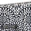 Rideau de douche noir et blanc avec 12 crochets Architecture Paris France-1442723547