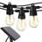48' Outdoor LED Solar Powered 15 - Bulb Standard String Light
