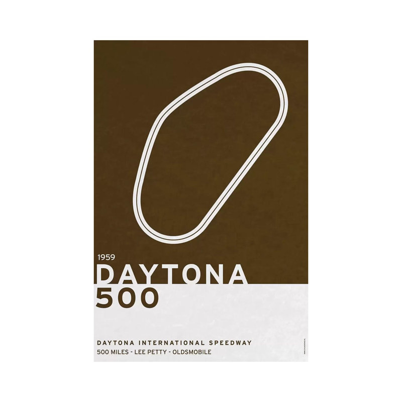 1959 Daytona 500 by Chungkong - Wrapped Canvas Print, 20.32 cm H x 30.48 cm W