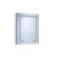 24 po X P 30 po H Pharmacie rectangulaire en aluminium argenté encastrable / à droite avec miroir DEL et horloge