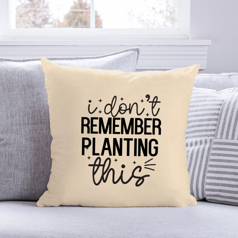 Citation amusante «Garden Lover» 686 - Coussin décoratif inclus, H 20 po x l 20 po