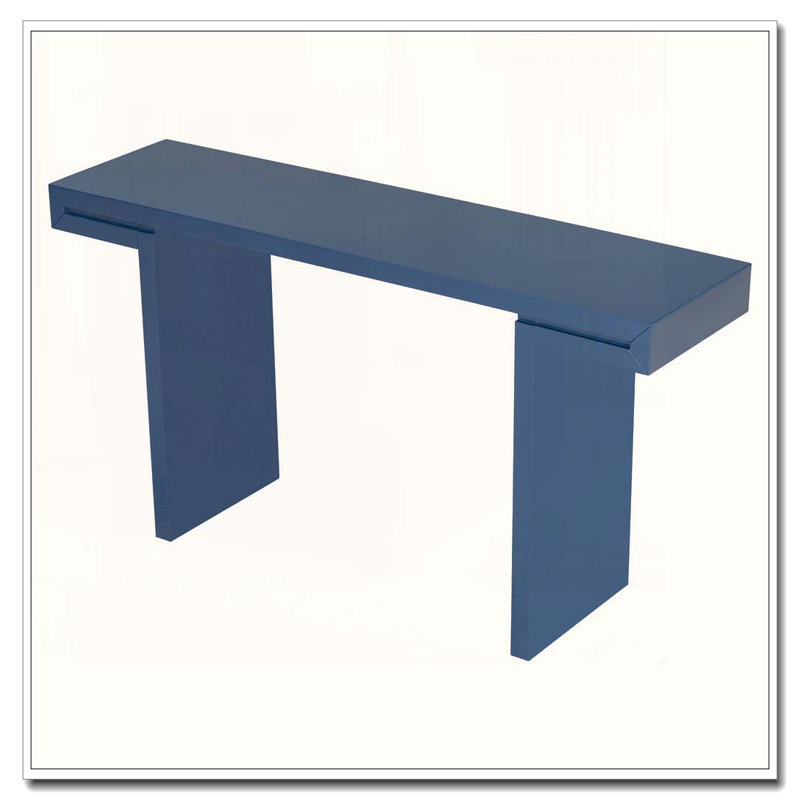 Console de 60 pouces aux lignes géométriques épurées, Marine