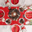 Chemin de table de Noël, chemins de table de Noël pour la table, flocons de neige, flocons de neige, hiver rouge, chemin de table, décorations de table de salle à manger de Noël pour les fêtes, décorations de cuisine de maison de vacances, 13 po x 72 po