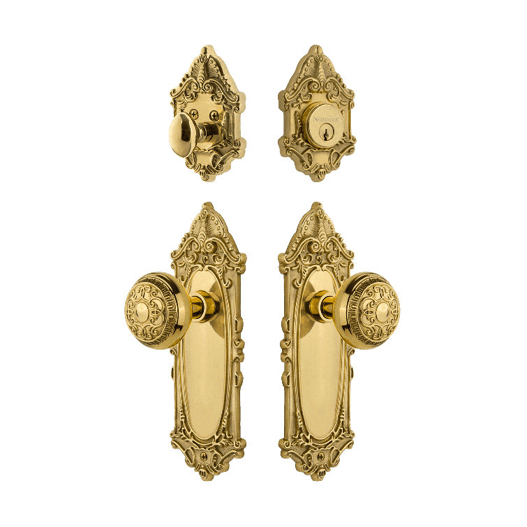 Nostalgic Warehouse Victorian Entry Set with Egg & Dart Knob