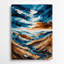 Aquarelle paysage 66, art mural gris en métal-925362039