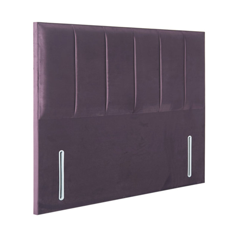 Wirksworth Upholstered Headboard, Kingsize (5'), Velvet, Plush Plum