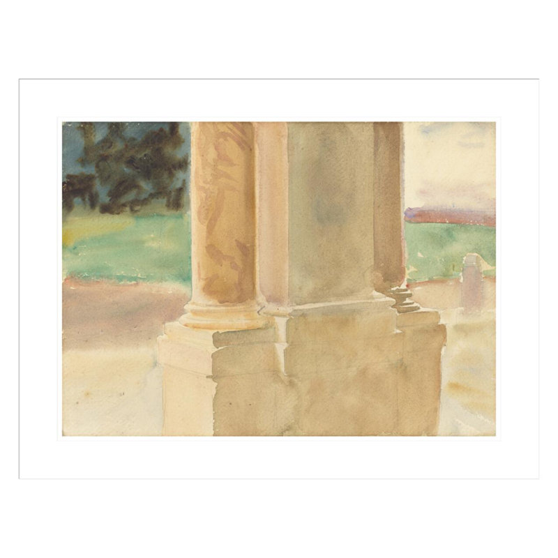 «Frascati Architectural Study» par John Singer Sargent, impression giclée encadrée, H 23,18 po x l 29,5 po