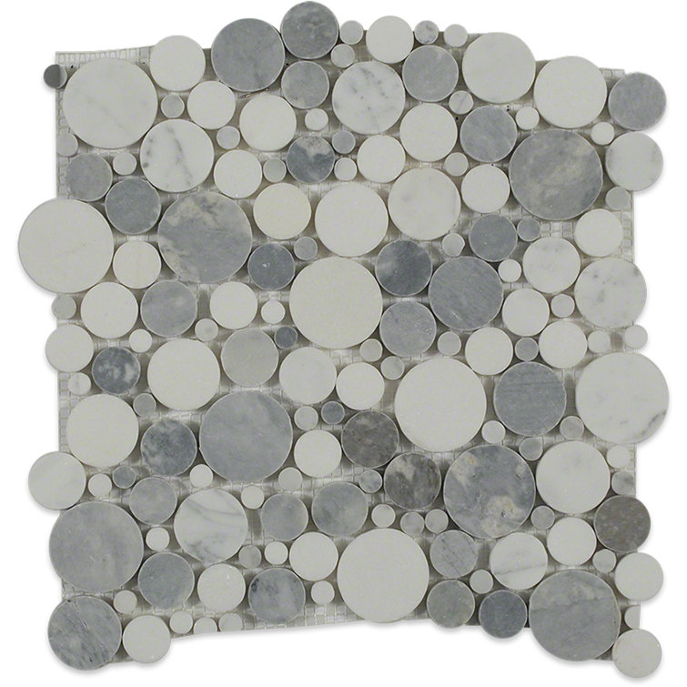 Orbit Circles 12 in. x 12 in. x 8 mm Mosaic Floor and Wall Tile