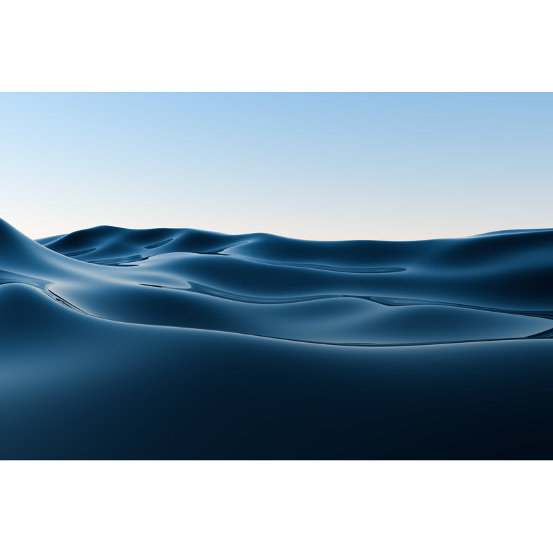 Azrah, fond bleu océan transparent sur toile, H 8 po x l 12 po