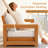 4-Piece Outdoor Patio Conversation Set With Solid Fir Wood Frame And Water-Repellent Cushions-560064469