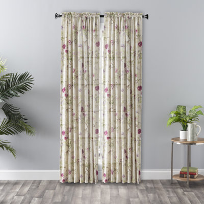Alita Semi Sheer Curtain Single Panel