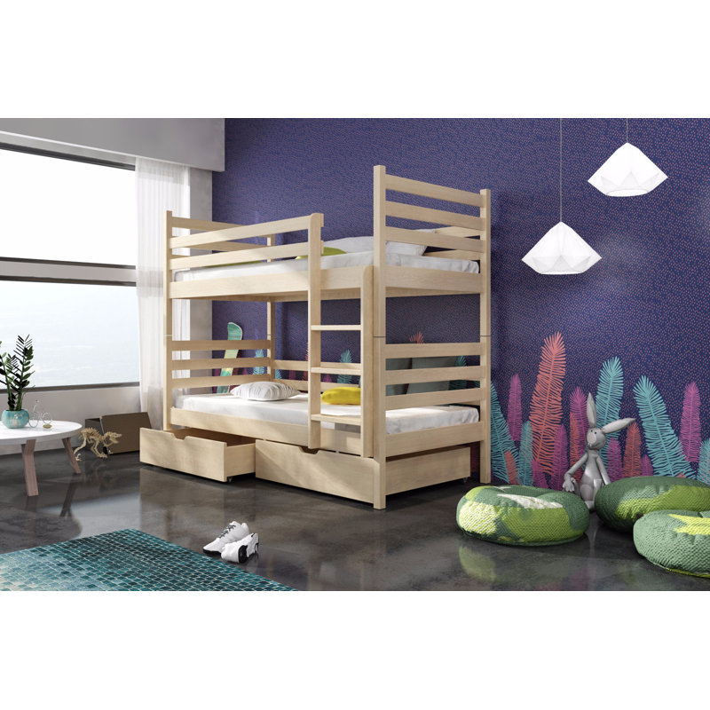 Dursley Single (3') 2 Drawer Standard Bunk Bed, Pine