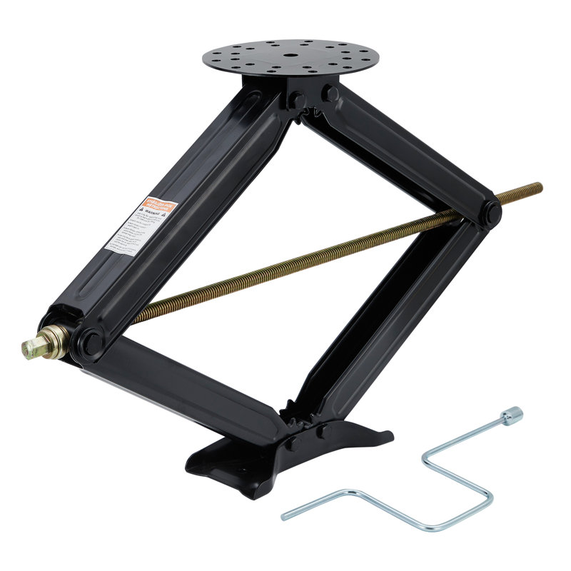 Cric à ciseaux stabilisateur robuste pour véhicule récréatif - paquet simple, 30 pouces, capacité de 5000 lb, base large et stable, facile à soulever pour le nivellement et le soutien, convient aux véhicules récréatifs, aux remorques et aux caravanes de voyage