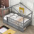 Heulwen Two Drawers Wooden House Bed-1726847285-1726847273