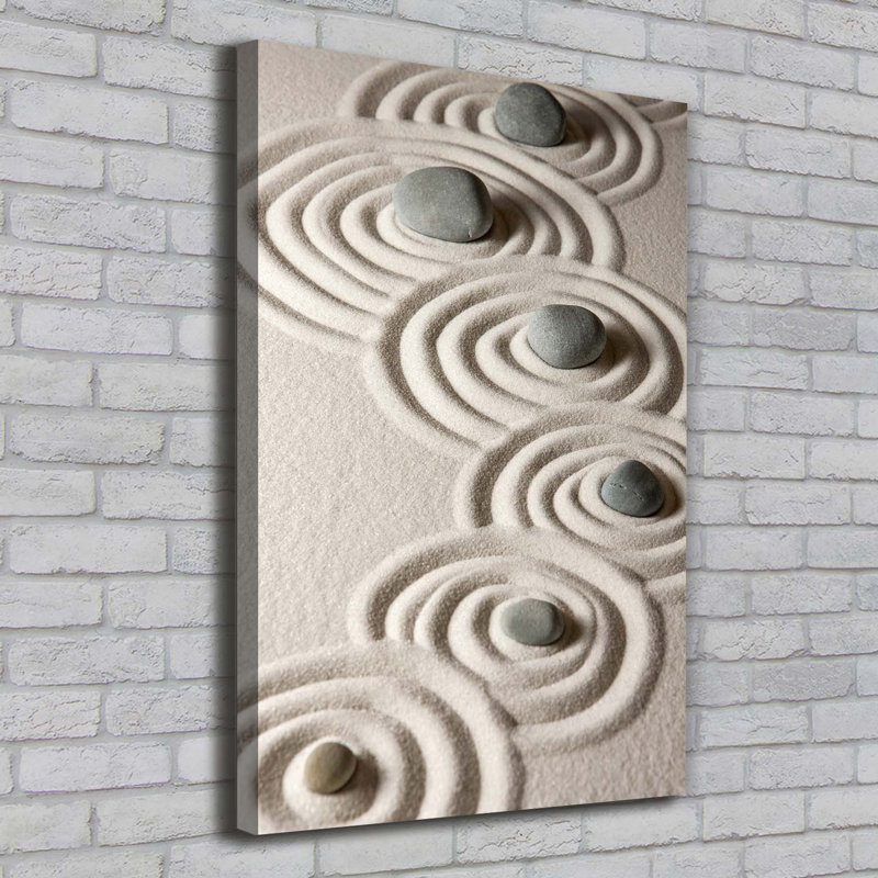 Stones On The Sand - Wrapped Canvas Print