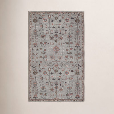 Hand-Tufted Floral Wool Rug