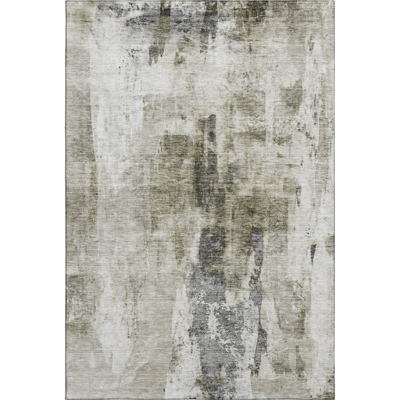 Premium Machine Washable Dahl AMF1076 Abstract Rug, Rectangle 10' x 14'