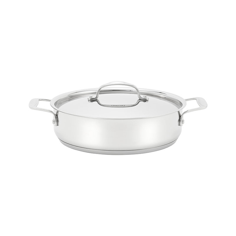 Stellar Profile Stainless Steel (18/10) Round Braiser with Lid, 2L