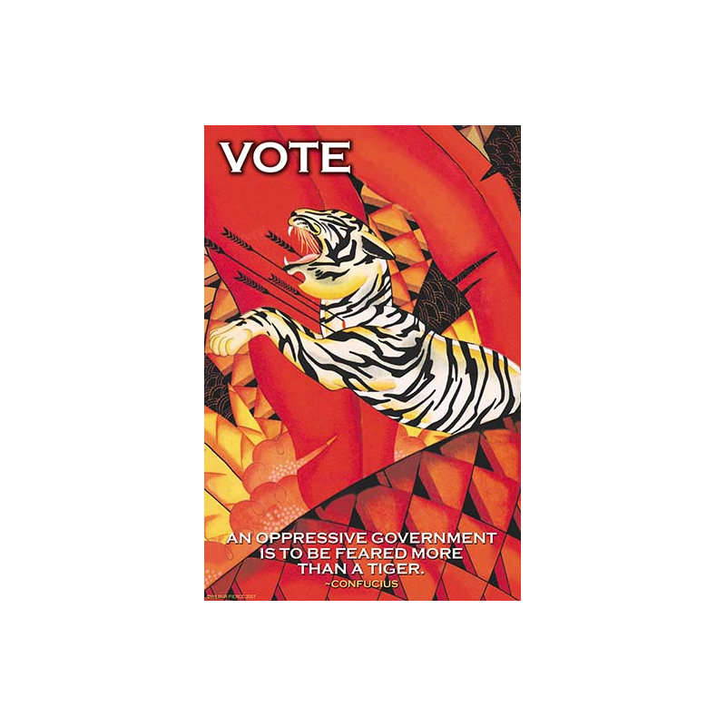« vote » par wilbur pierce, affiche rétro