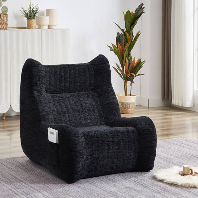 Fauteuil à billes pour adultes avec accoudoirs - Fauteuil d'appoint surdimensionné et confortable pour salon, chambre à coucher