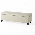Denali Modern Upholstered Storage Ottoman Bench | Minimalist Design with Hidden Storage & Soft-Close Hinges
