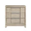 Armoire de chevet moderne à 3 tiroirs avec port de charge gris pour chambre à coucher, quincaillerie en métal fini, glissières de roulement, poignées en placage de bois de frêne, H 28 po x 17,5 po