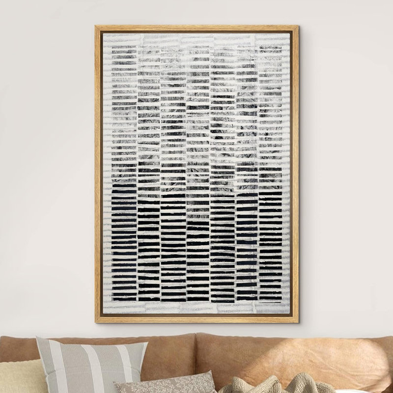 Distressed Geometric Collage Abstract Shapes Illustrations Modern Contemporary, Natural, 36" H x 24" W
