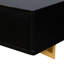 Table de coiffeuse 47 po avec tiroir, noir et doré, bureau multifonctionnel pour la chambre à coucher et la salle de bain, tablette flottante décorative dorée exquise, rehaussez l'esthétique de votre maison