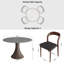 Ensemble de table de salle à manger Mid-Century-523211948-523211951