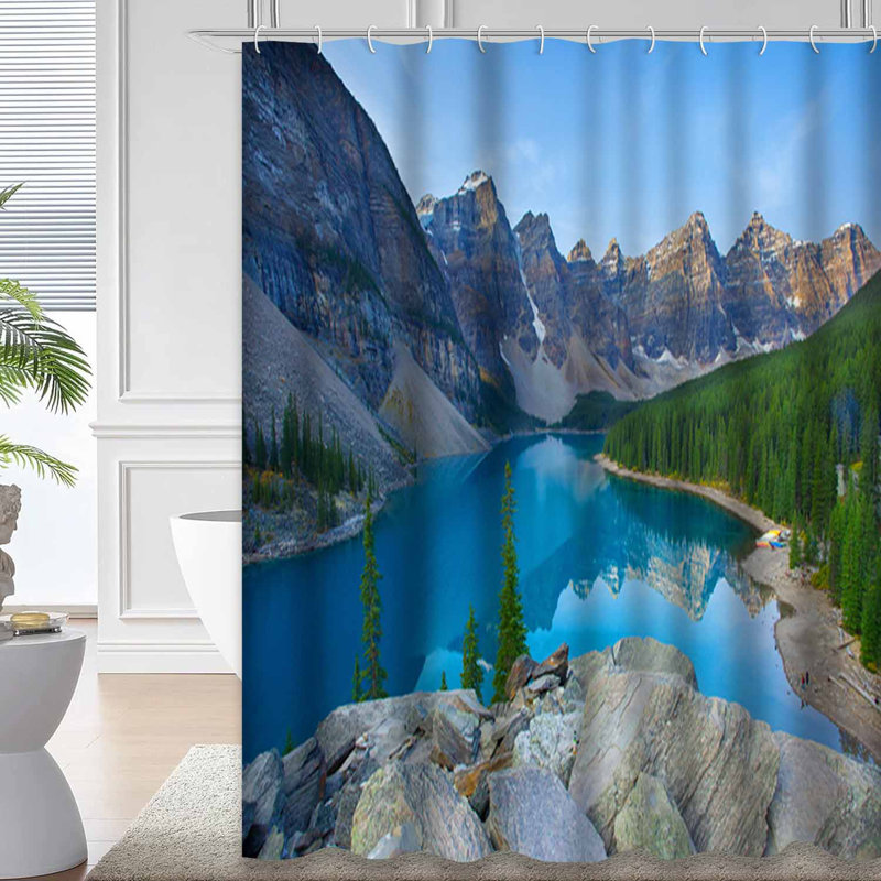 Rideau de douche Moraine Lake Banff Canada, L 72 po x l 78 po