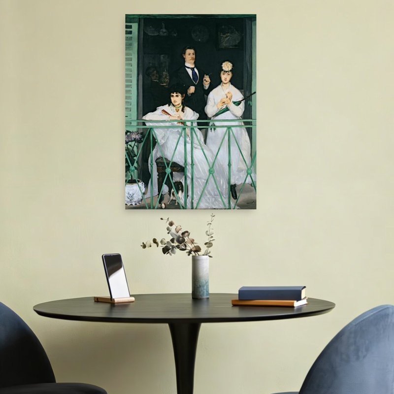 The Balcony, 1868-9 Abstract Contemporary Animal Wall Art Print by Edouard Manet - 1 Piece Wrapped Canvas Wall Art