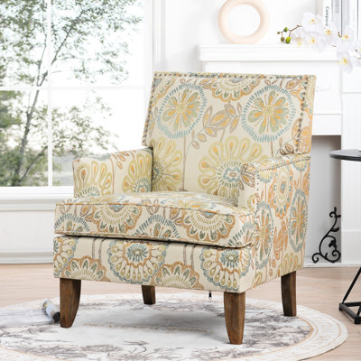 Chaises d'appoint pour beau salon, aspect de tissu jaune beige, siège rembourré en éponge haute densité, fabrication à câblage fin, joint de peinture de pied de bouleau, guide d'assemblage facile Option de siège confortable -