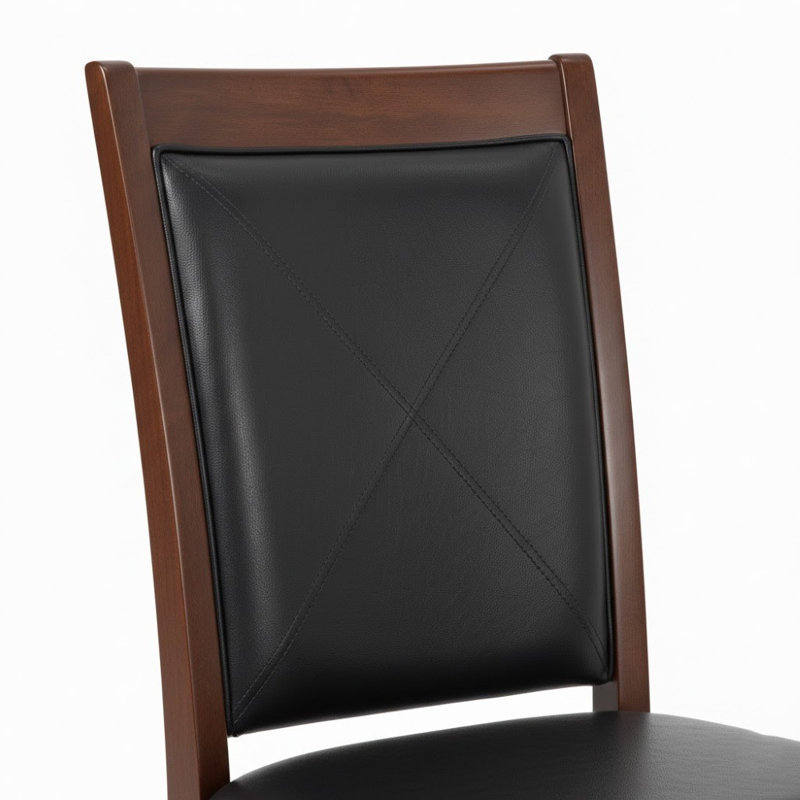 Ensemble de 2 chaises d'appoint en similicuir cerise Zilo avec dossier rembourré