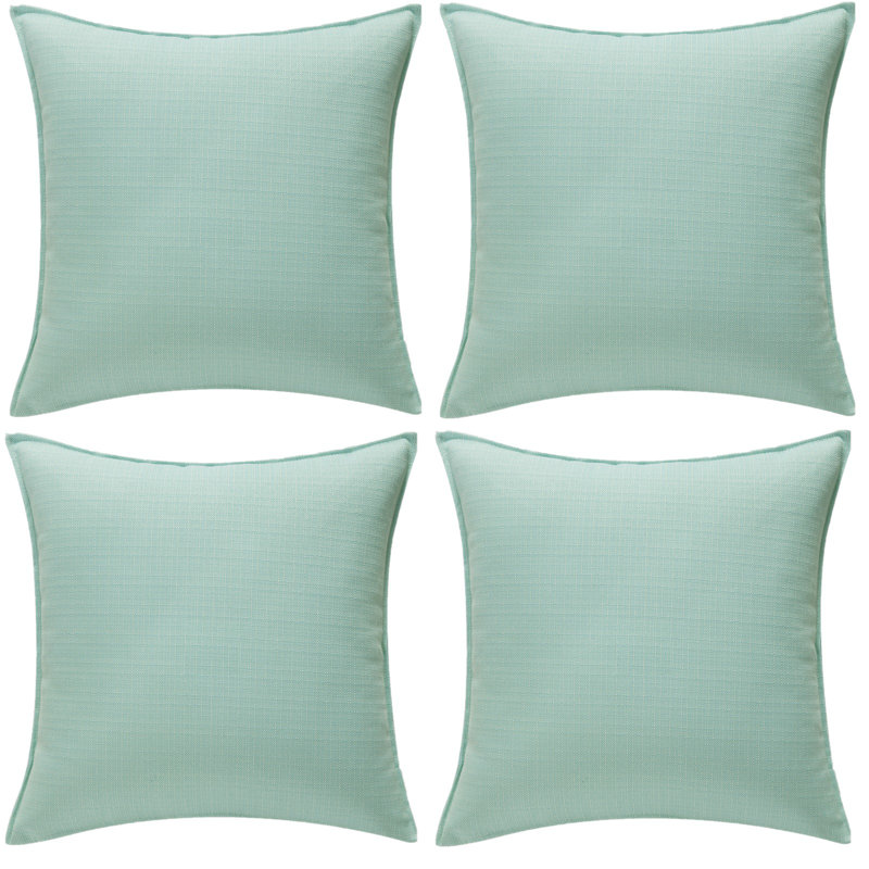 Designer Outdoor Waterproof Pillow Covers Outdoor Reversible Pillow Cover, Aquamarine