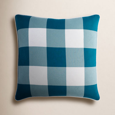 Briarwood Gingham Square Cotton Pillow Cover