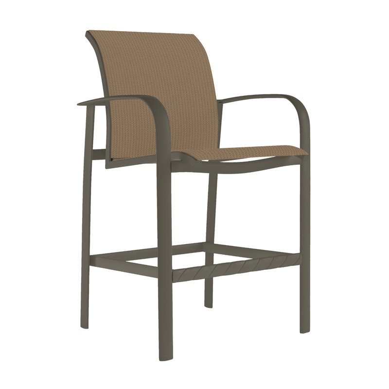 Laguna Outdoor Bar Stool, Cobble Stone, Mocha