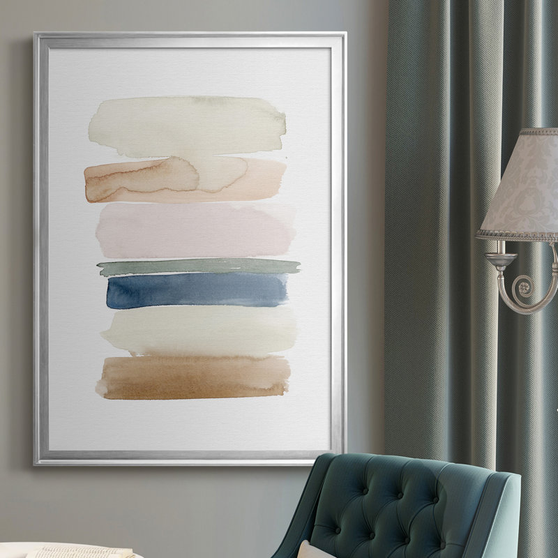 Toile encadrée de qualité supérieure Helouisa - prête à être accrochée, Cadre argenté, H 42,5 po x l 30,5 po x P 1 po