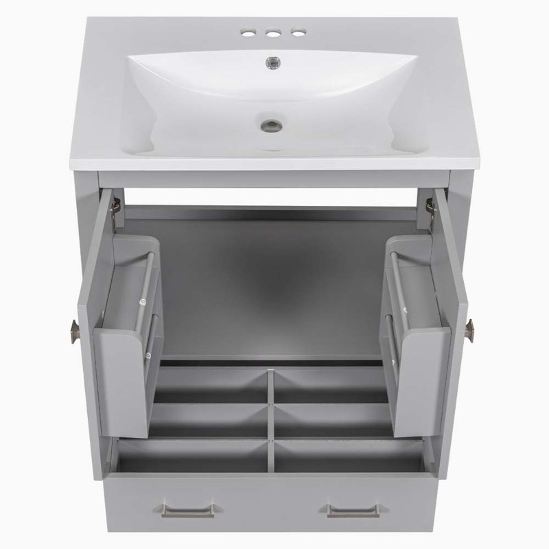 Ensemble de meuble-lavabo simple 30 po Artrell, Gris