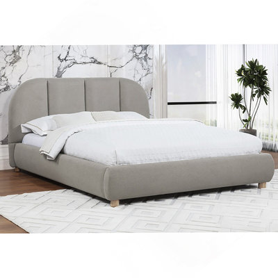 Cadre de lit plateforme contemporain tapissier pour chambre à coucher