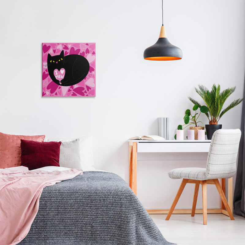 «I Love Mew Black Cat» par Leeza Hernandez, H 24 po x l 24 po