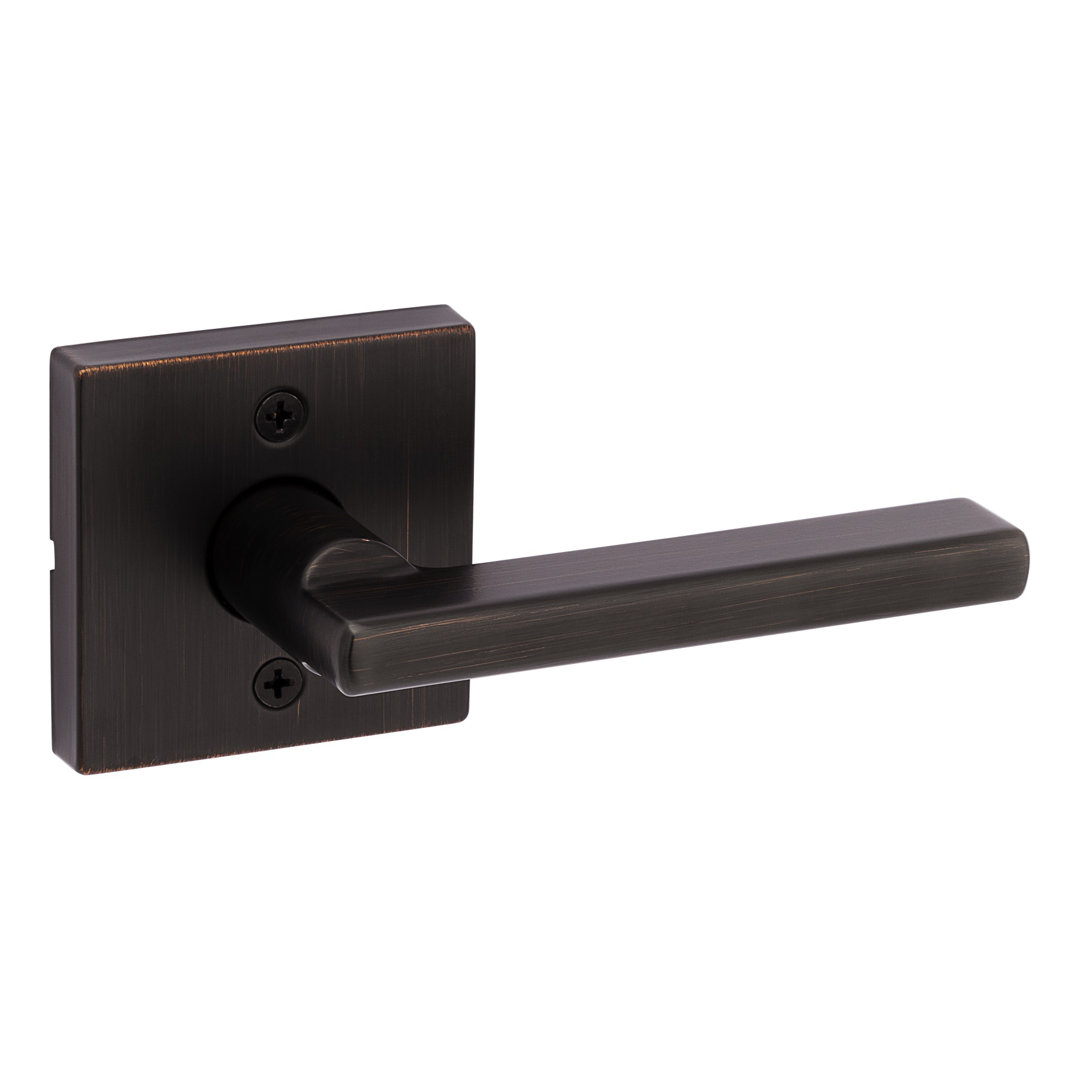 Halifax Single Dummy Door Lever with Square Rosette Kwikset