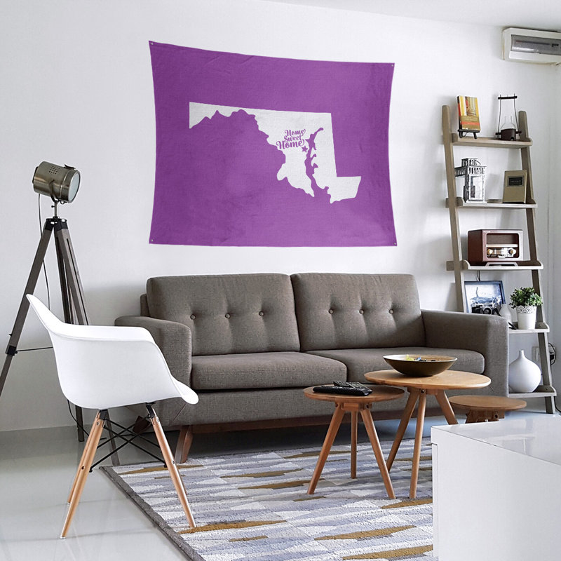 Tapisserie Home Sweet Annapolis, H 68 po x l 80 po, Violet