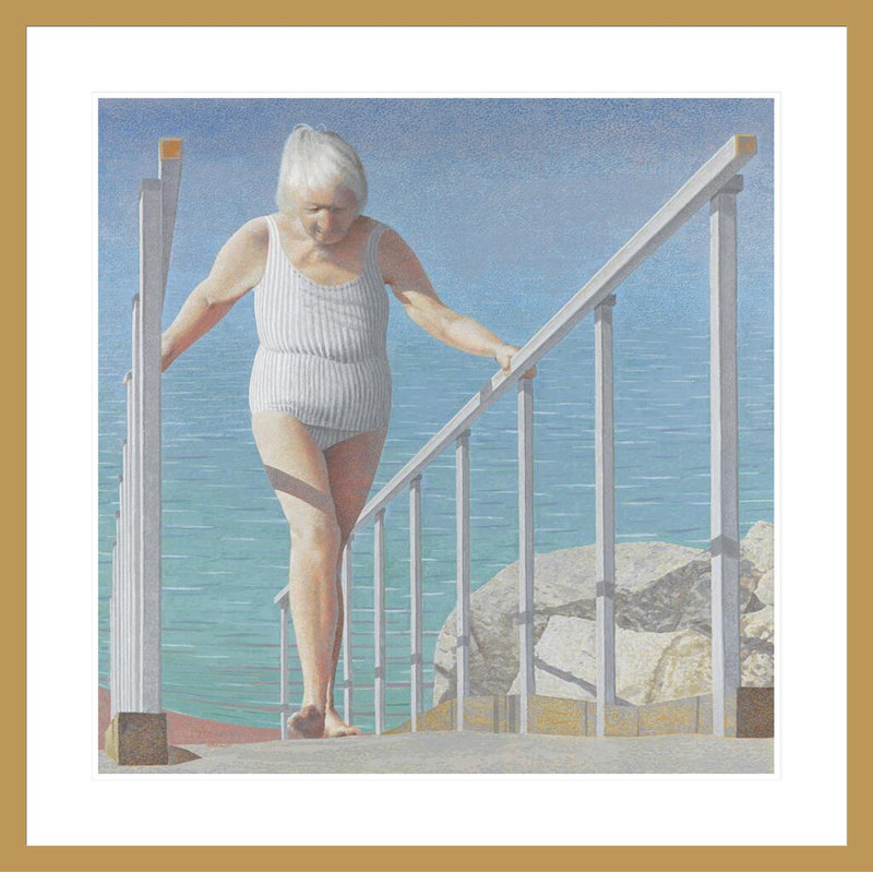 «A Woman on a Ramp» par Alex Colville - Impression sur toile, H 33,5 po x l 33,52 po