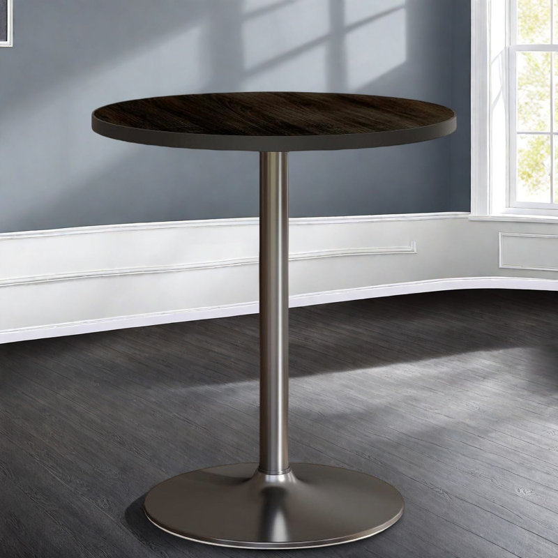 Table de salle à manger compacte en MDF, finition noire moderne pour les petits espaces