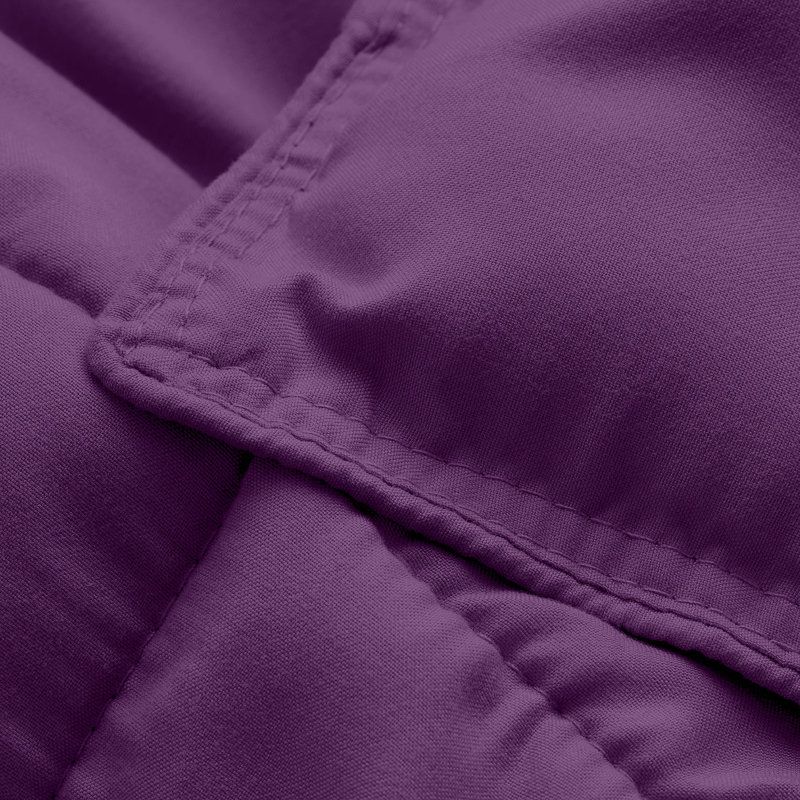 Ensemble d'édredon ultra-doux toutes saisons, Prune, Édredon très grand très grand et 2 taies décor