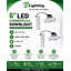 Luminaire encastré à DEL commercial E2 Lighting de 15 cm (6 po) avec batterie de secours de 8 W, 3 puissances réglables, 3 températures de couleur sélectionnables, 8 W à 16 W