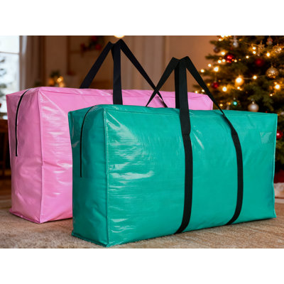Très grand sac de rangement - sac de voyage pliable et imperméable pour le voyage et le déplacement, contenant de rangement jumbo de 42 x 23 x 13,5 pouces pour arbre de Noël, tente, organisateur saisonnier